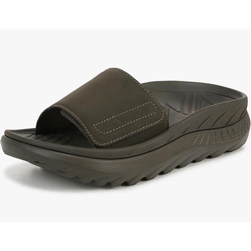 Vionic Mens 10.5 Womens 12 Rejuvenate Recovery Slide Sandals Olive Green New